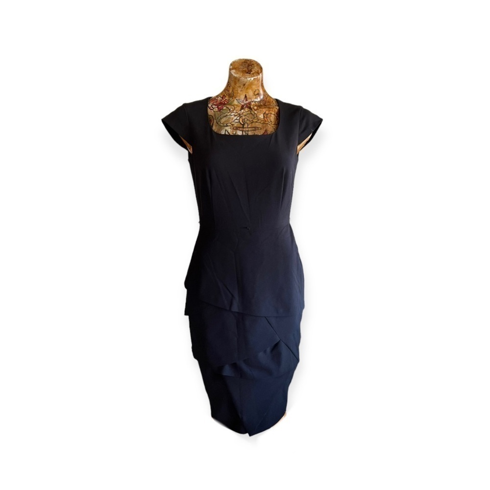 Calvin Klein black dress office business Size 4 small layered